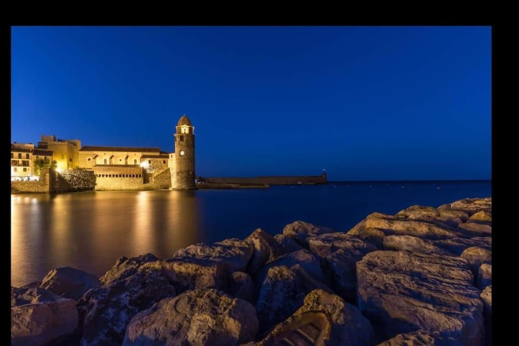 Charmant T2 Au Calme Avec Vue Mer, Proche Centre De Collioure Et Parking Extérieur photo